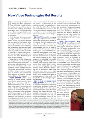 New Video Technologies Get Results article by James Jenkins for Attorney at Law Magazine